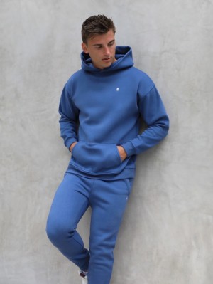 Blakely Anchor Relaxed Hoodie Blå | 7493281-XL