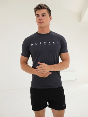 Blakely Apex Active T-Shirt Charcoal | 9857043-LN