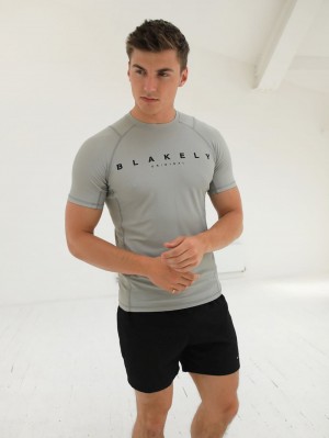 Blakely Apex Active T-Shirt Ljusgrå | 0897526-JG