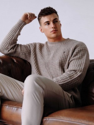 Blakely Burford Knit Jumper Ljusbruna | 6827104-NP