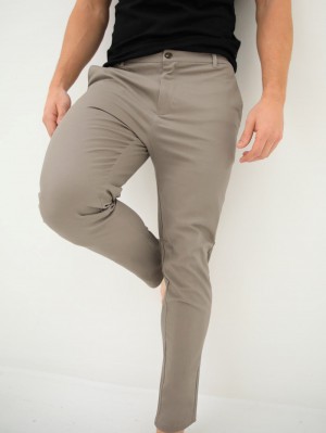 Blakely Cavill Slim Fit Tailored Chinos Ljusgrå | 9726185-YZ