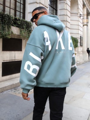 Blakely Idris Oversized Hoodie Gröna | 9803467-RN