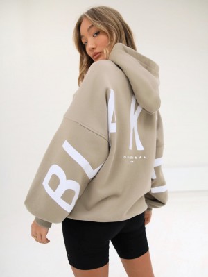 Blakely Isabel Oversized Hoodie Beige | 3067489-RP
