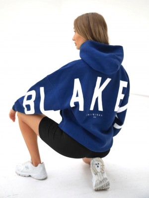 Blakely Isabel Oversized Hoodie Blå | 4285069-FQ