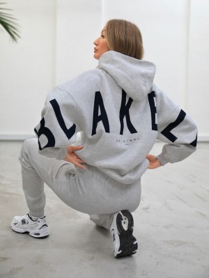 Blakely Isabel Oversized Hoodie Grå | 1087654-AN