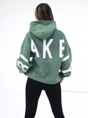 Blakely Isabel Oversized Hoodie Gröna | 2037149-EQ