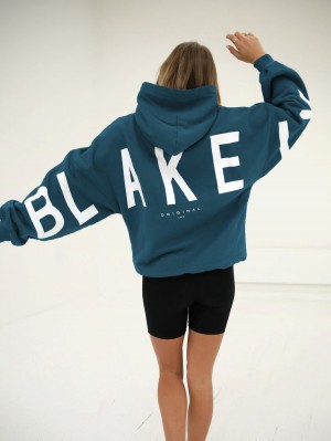 Blakely Isabel Oversized Hoodie Gröna | 2491756-MQ