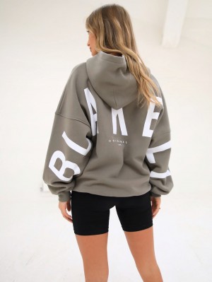 Blakely Isabel Oversized Hoodie Gröna | 8127635-TS