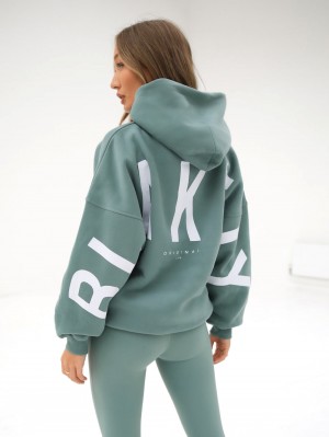 Blakely Isabel Oversized Hoodie Gröna | 8273109-PF
