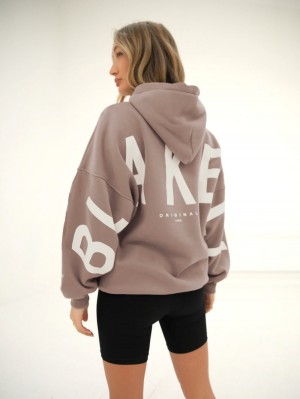 Blakely Isabel Oversized Hoodie Kaffe | 6150728-MF
