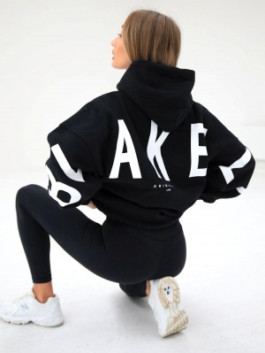 Blakely Isabel Oversized Hoodie Svarta | 2371084-UN