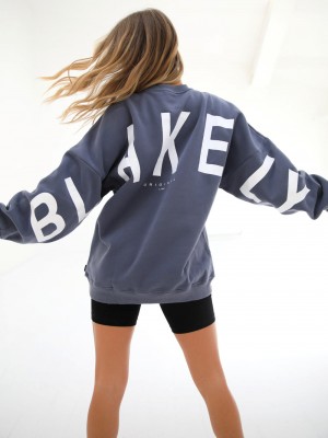 Blakely Isabel Oversized Jumper Blå | 5320476-OA