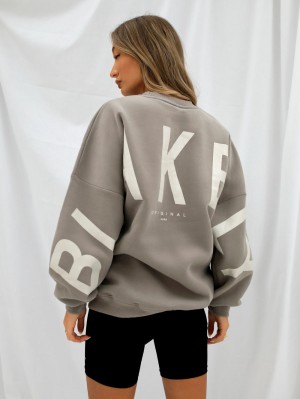 Blakely Isabel Oversized Jumper Grå | 6089325-OD