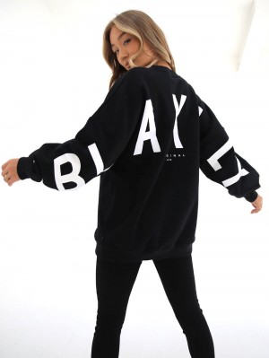 Blakely Isabel Oversized Jumper Svarta | 7452013-DL