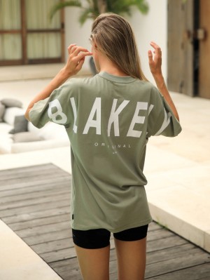 Blakely Isabel Oversized T-Shirt Olivgröna | 2975081-ZX