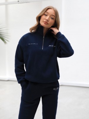 Blakely Life & Style 1/4 Zip Jumper Marinblå Blå | 1365897-YU