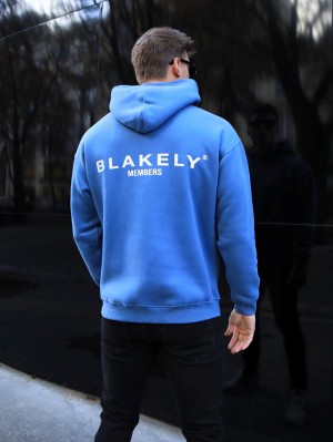 Blakely Members Relaxed Hoodie Blå | 3564781-VP