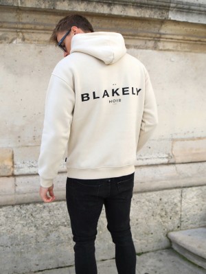Blakely Noir II Relaxed Hoodie Bone | 2697581-VD