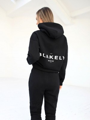 Blakely Noir II Women's Relaxed Hoodie Svarta | 8739021-BQ