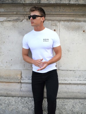 Blakely Noir Slim T-Shirt Vita | 5462918-XF