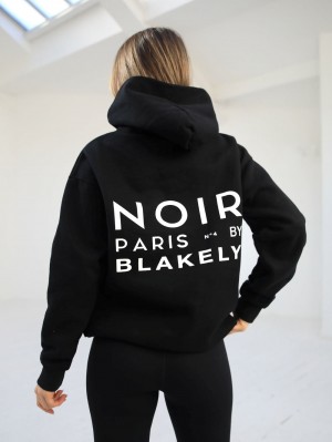 Blakely Noir Women's Relaxed Hoodie Svarta | 7320698-AE