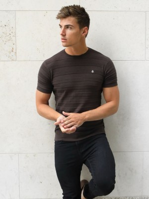 Blakely Raphello Stripe T-Shirt Bruna | 6348150-OA