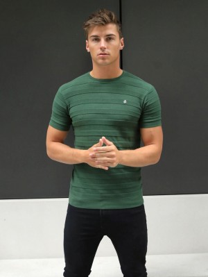 Blakely Raphello Stripe T-Shirt Gröna | 3057861-TV