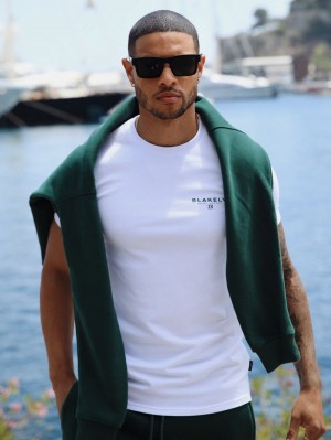 Blakely Riviera Initial T-Shirt Vita | 6817529-GL