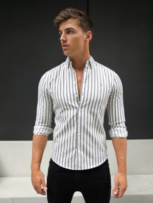 Blakely Savona Stripe Shirt Bruna | 5374210-KY