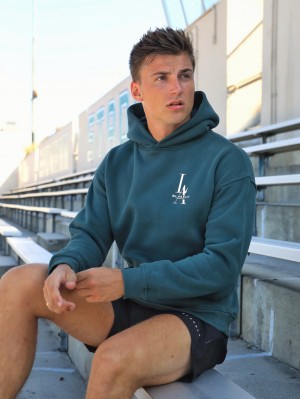 Blakely Sports Club Relaxed Hoodie Gröna | 3492870-GW