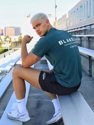 Blakely Sports Club Relaxed T-Shirt Gröna | 1789406-KD