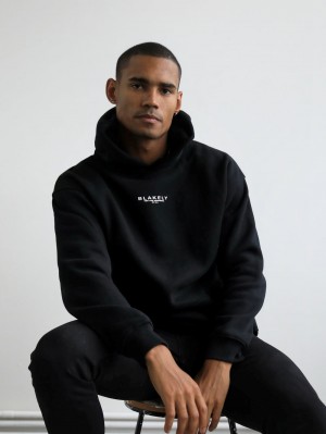 Blakely Statement Relaxed Hoodie Svarta | 2853610-GU