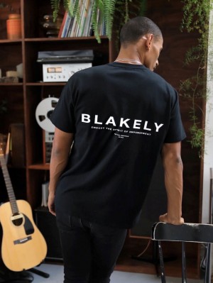 Blakely Statement Relaxed T-Shirt Svarta | 2938450-VG