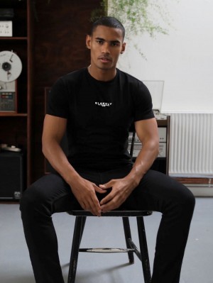 Blakely Statement T-Shirt Svarta | 4938165-KD