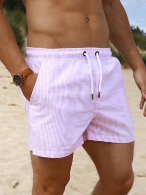 Blakely Striped Swim Shorts Rosa | 1537860-SW