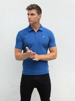 Blakely Toulon Textured Polo Blå | 8963705-JO