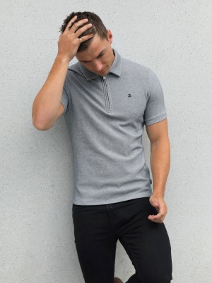 Blakely Toulon Textured Polo Grå | 1596823-FK
