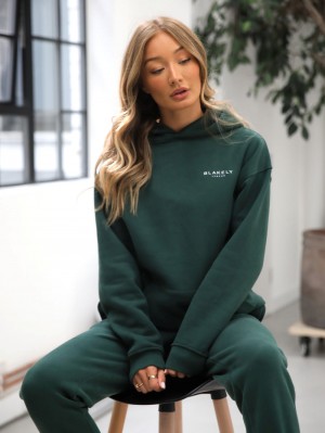 Blakely Universal Women's Relaxed Hoodie Mörkgröna | 9378102-QN