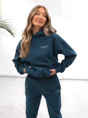 Blakely Universal Women's Relaxed Hoodie Gröna | 5319748-AP