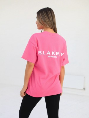 Blakely Womens Members Relaxed T-Shirt Rosa | 2637801-XL