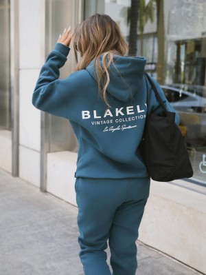 Blakely Women's Sports Club Relaxed Hoodie Gröna | 4951372-CS